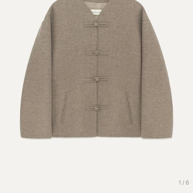 킨더살몬 그리드 자켓 체스트넛