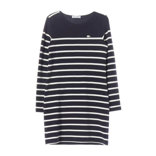 라코스테 스트라이프 긴팔 티셔츠 원피스 36