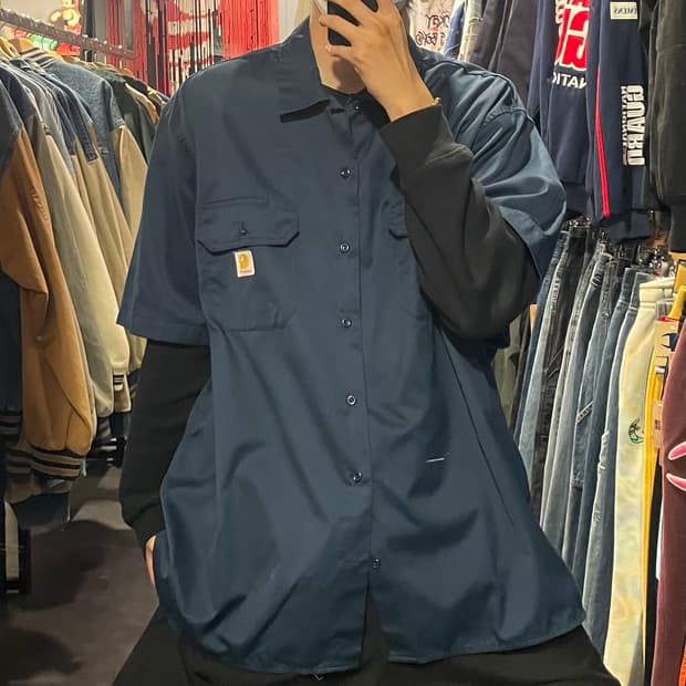 [IM] carhartt 칼하트 미드나잇블루 반팔셔츠