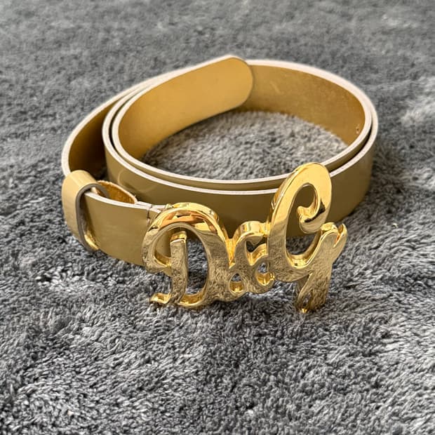 D&G 돌체앤가바나 오리지널 아카이브 빅 로고 버클 레더 벨트