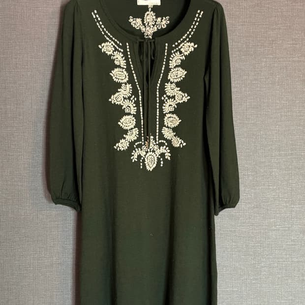 J.TOPKAPI 그린 자수 원피스