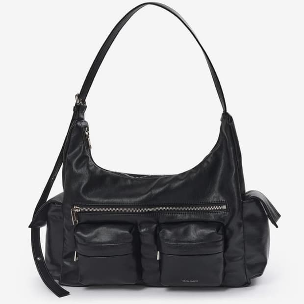 세이모온도 포켓 머그백 라지 블랙 숄더백 크로스백 가방