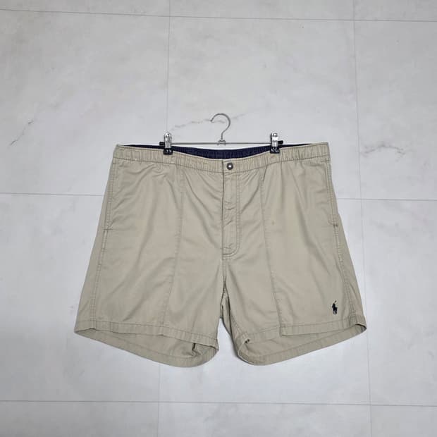 36-38) 00s 폴로 프랩스터 밴딩 쇼츠 반바지 베이지