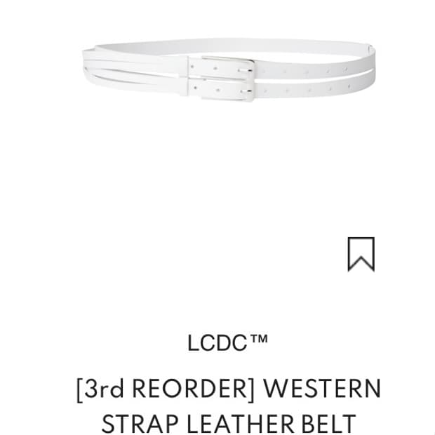 LCDC 웨스턴 스트랩 벨트 화이트