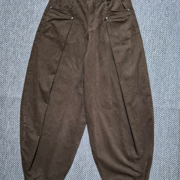 IDWS 스웨이드 트윌 벌룬 팬츠 0사이즈 brown