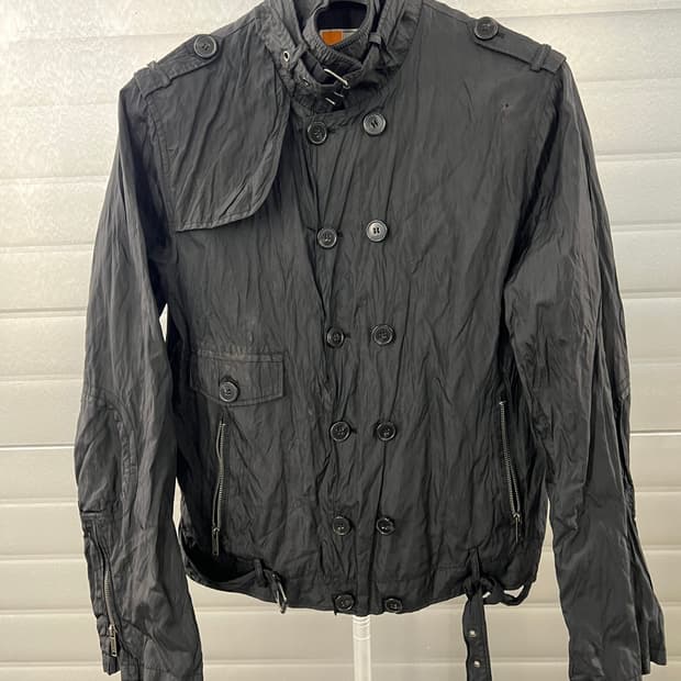 E.Z by Zegna 제냐 블랙 라이더 자켓