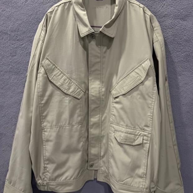 일본제 빈티지 카키 워크 코튼 자켓