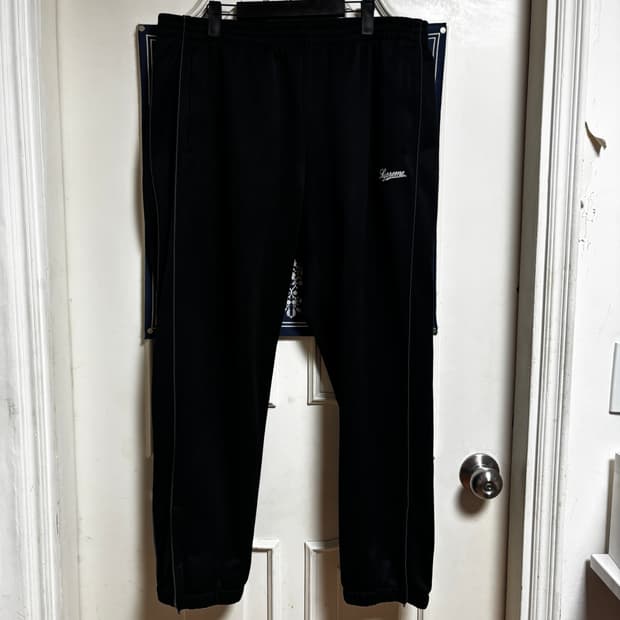 슈프림 트리콧  트랙팬츠 블랙 XL