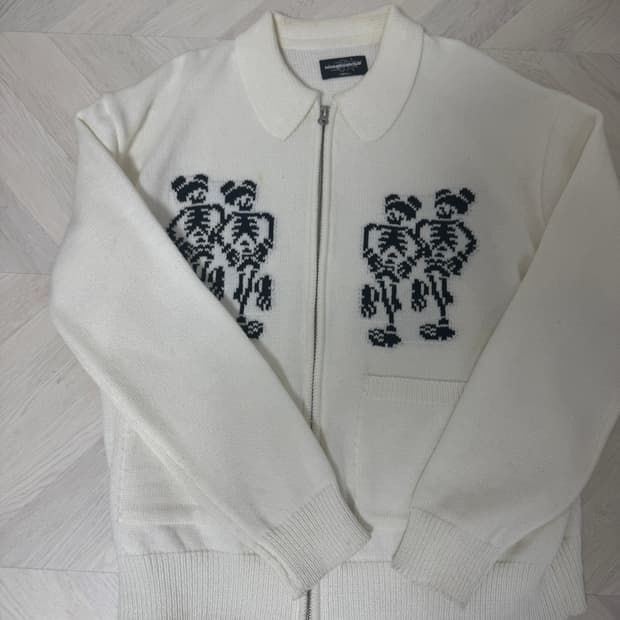 나이스 고스트 클럽 니트집업 S