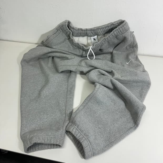 L 나이키 NRG 솔로스우시 그레이 스웻 조거팬츠