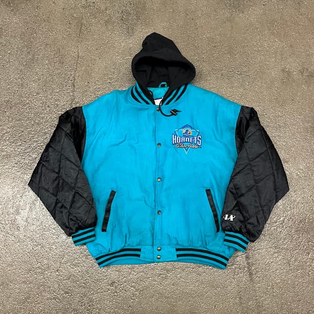90s NBA 샬럿 호네츠 후드 자켓 (110)