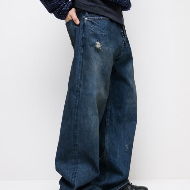 [공홈 품절] 해칭룸 레귤러 슬리브 진 (더스티 블루)