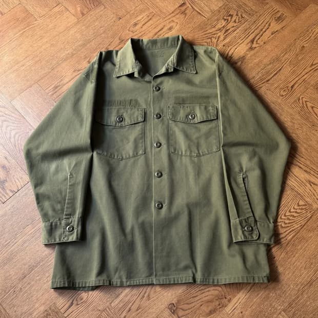 [L]70's 오리지널 U.S ARMY OG-507 밀리터리 셔츠