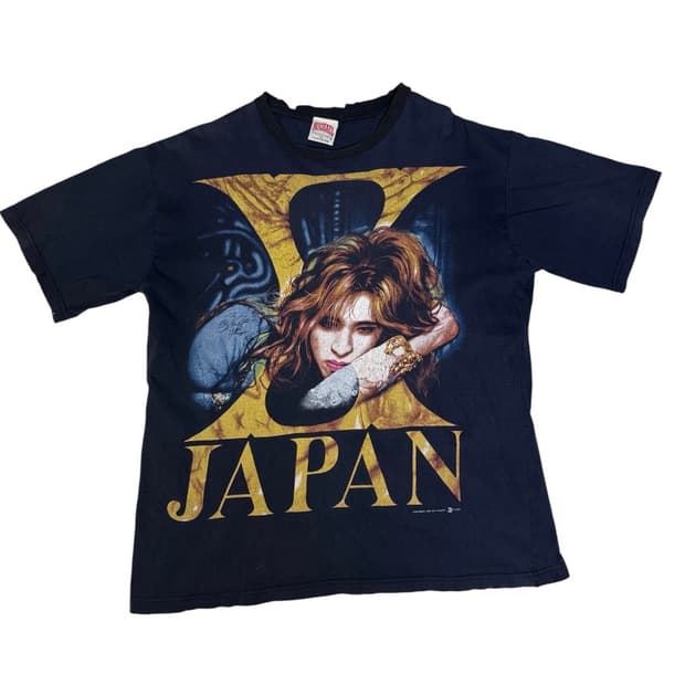 빈티지 90s 엑스재팬 요시키 XJAPAN YOSHIKI 밴드티 XL