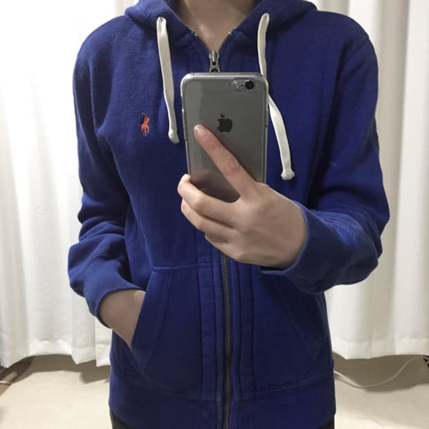 폴로 랄프로렌 블루 후드집업