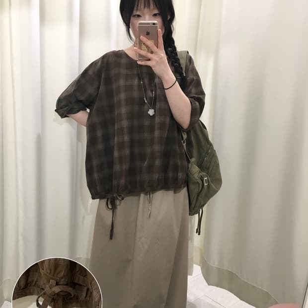 cookie check blouse