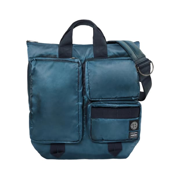 포터x스톤아일랜드 헬맷백 블루