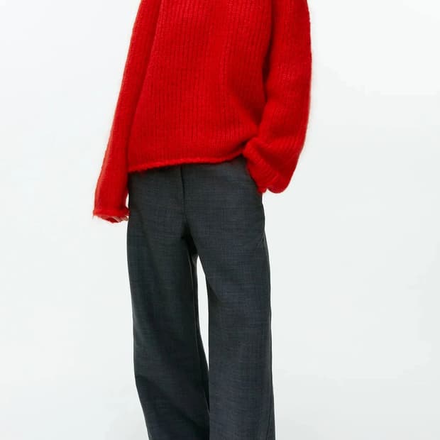 Arket 아르켓 모헤어 레드 니트
