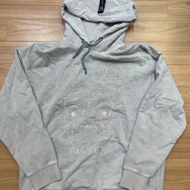 라이프워크 후드티 M 샌드