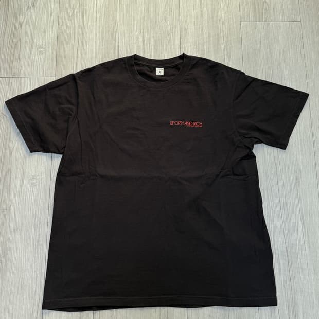 [XL] 스포티앤리치 디스코 티셔츠 블랙 레드