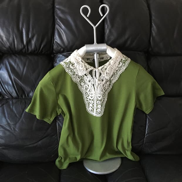 lace collar tee