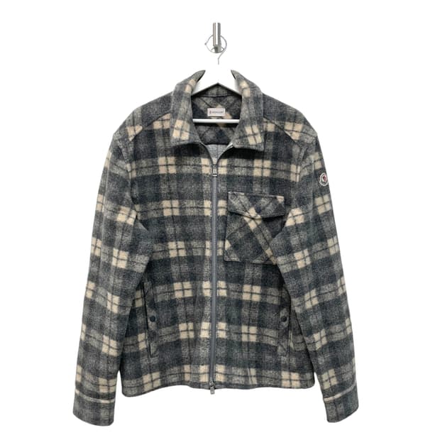 [XL] 25FW 몽클레어 타탄 체크 오버셔츠 자켓H00390