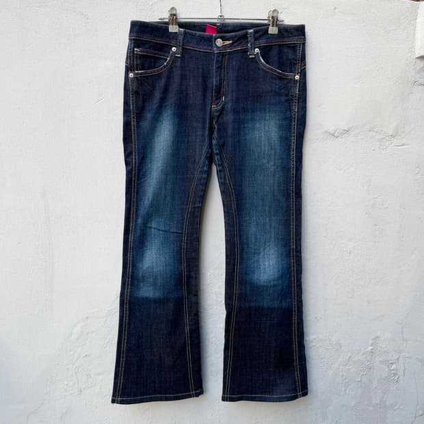04‘s 랭글러 WR 핑크라벨 플레어 데님 팬츠 부츠컷 청바지