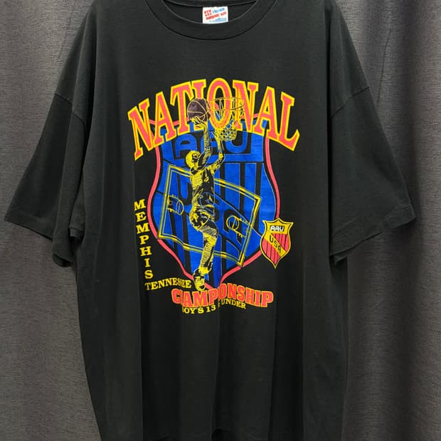 90S vtg hanes heavyweight 헤인즈 농구 티셔츠