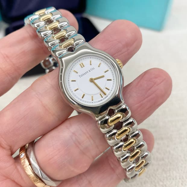 티파니 티솔로 24mm 스몰 쿼츠 18k 콤비 쿼츠