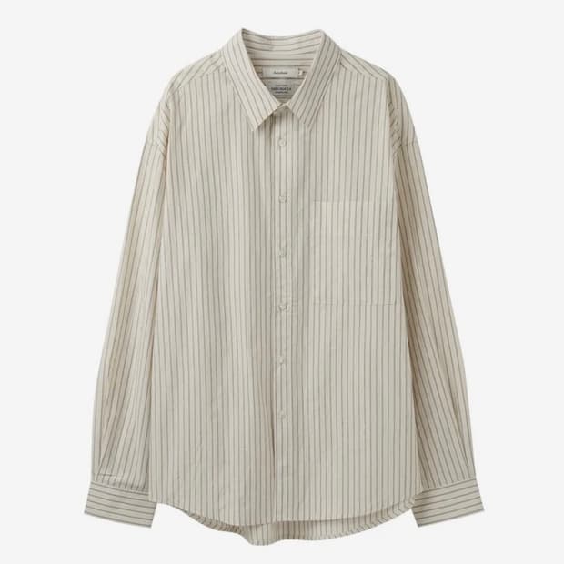 퓨어 필링 스트라이프 셔츠_퓨어 아이보리