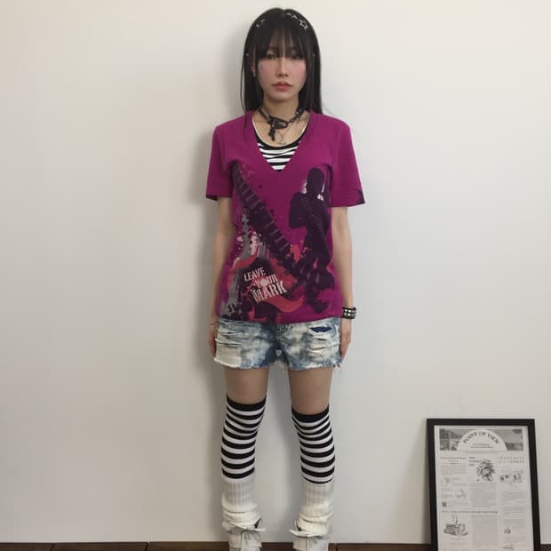 Jpn Y2K Punk Aesthetic Graphic Tee