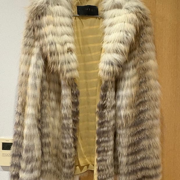 폭스 퍼 오간자 자켓 