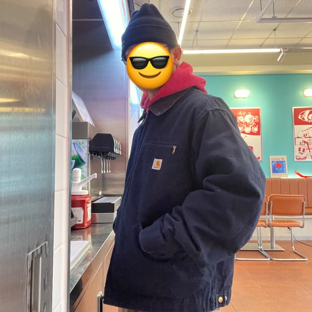 칼하트 j01(48)  디트로이트자켓 네이비컬러