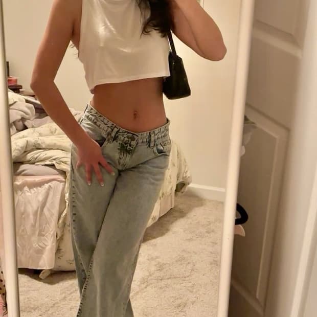 motel rocks parllel jeans 로우라이즈 