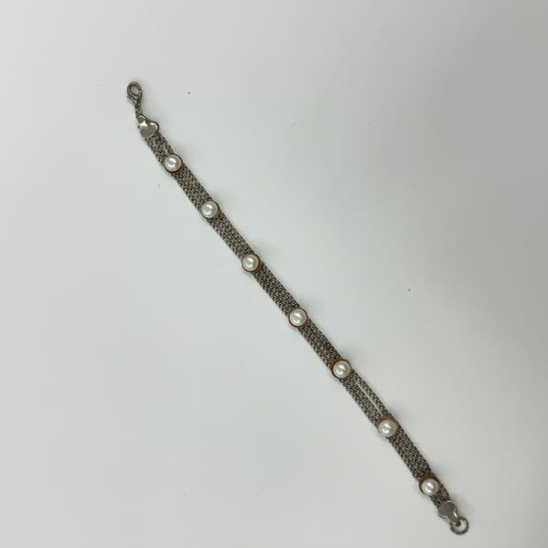 트리플사슬 진주 팔찌