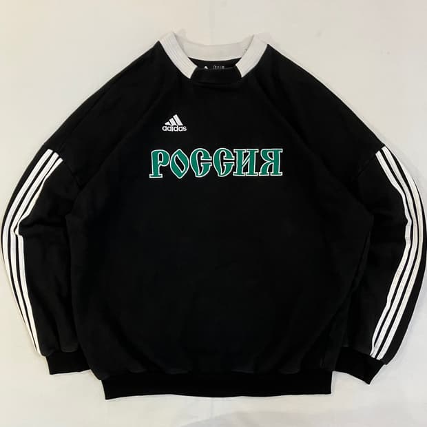 18FW 아디다스 X 고샤 맨투맨 스웻셔츠 블랙