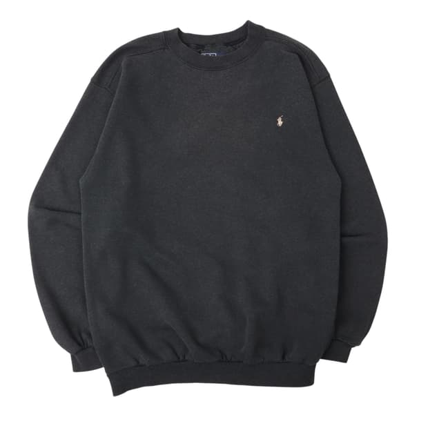 폴로 랄프로렌 빈티지 챠콜 코튼 스웻셔츠