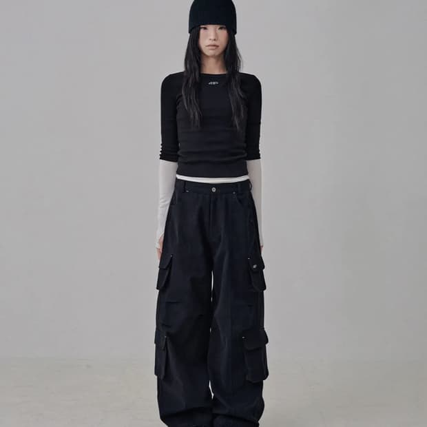 41pray 사일프레이 Echo 레이어드 티셔츠 블랙