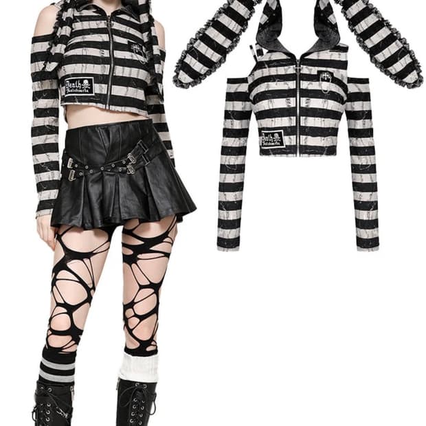 Dark in love bunny hooded