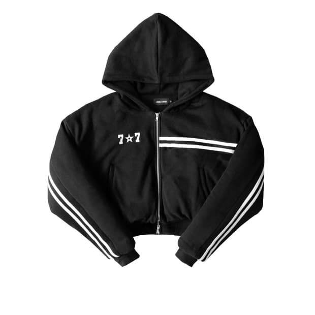 아이필럭키 패디드 트랙 후드 집업 M