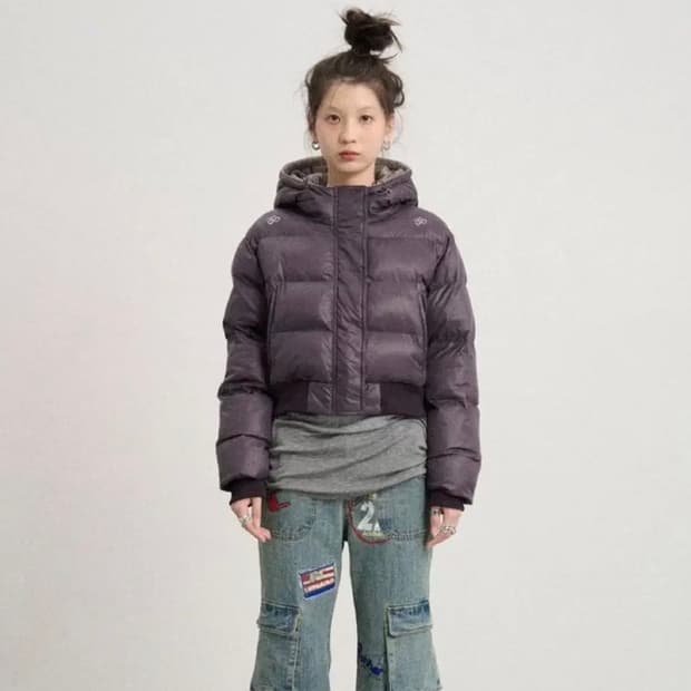 테스트메커니즘 achihara 숏패딩 퍼플 m