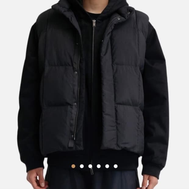 에센셜바이이큐엘 패딩조끼 패딩베스트 xl 블랙