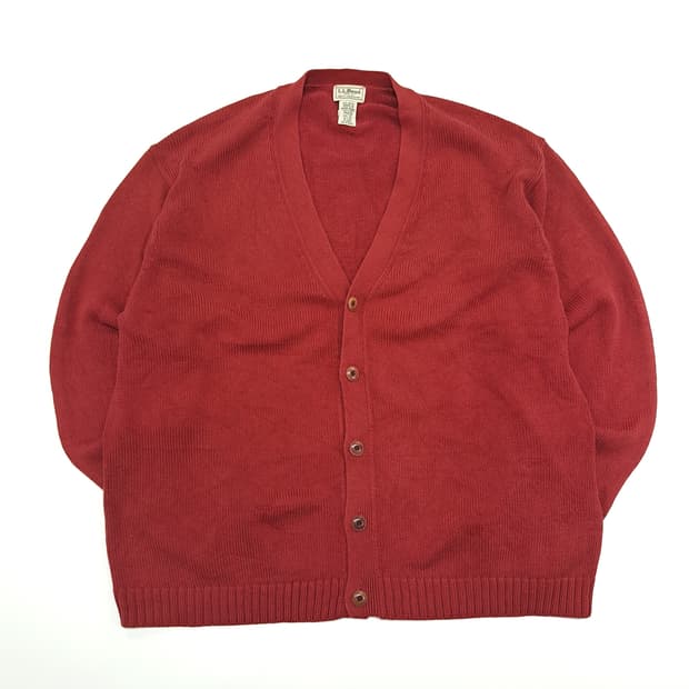 CN814 XL 엘엘빈 테라코타 긴팔 니트 스웨터 가디건