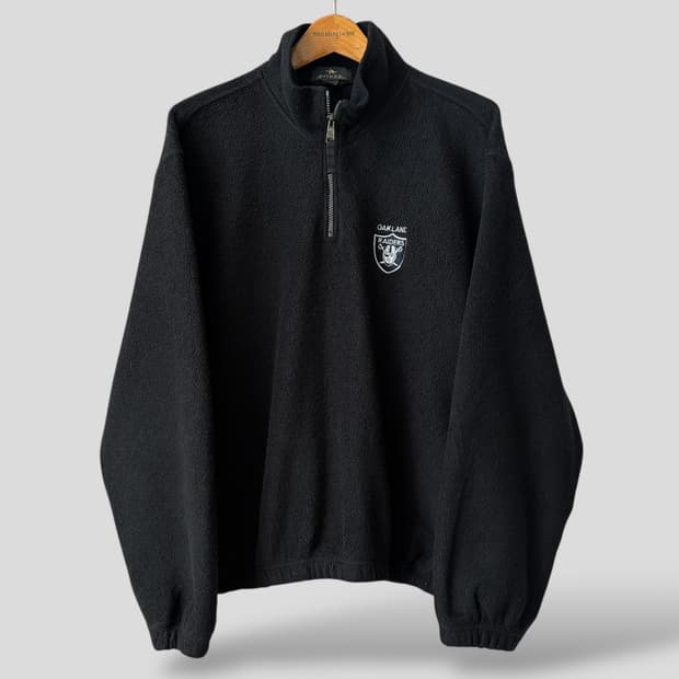 (L)빈티지 NFL 레이더스 하프집업 플리스 