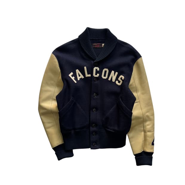 [95~100] 리얼맥코이 'Falcons' 웜업 자켓 바시티