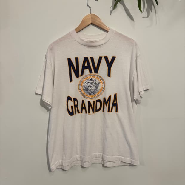 NAVY GRANDMA USA Made T-Shirt