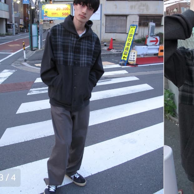 [2] saros 사로스 체크 자켓 차콜