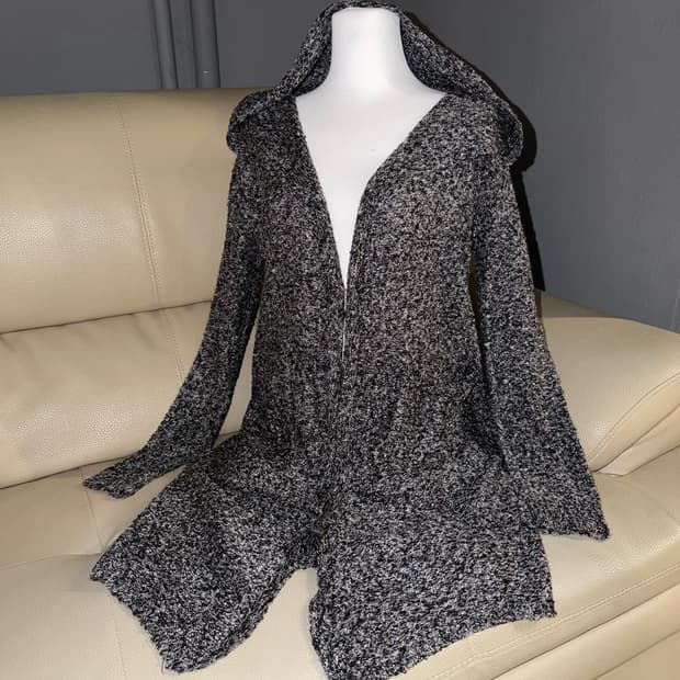 bokashi pocket hood cardigan