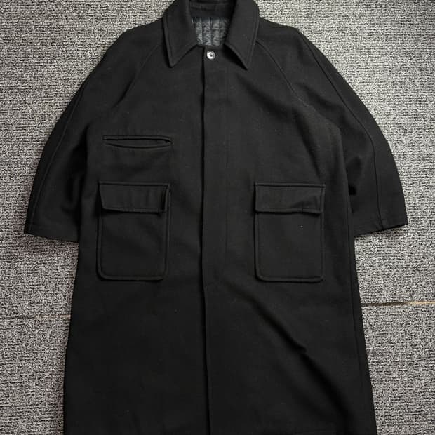 라퍼지스토어 오버핏 울 발마칸 코트 블랙 2223