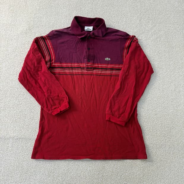 3 라코스테 배색 PK 카라 긴팔티 0121T1